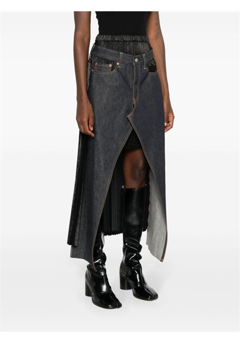 Blue and black asymmetric denim skirt - women JUNYA WATANABE | JMS1051